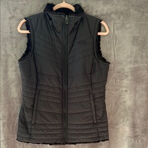 The North Face Black Quilted Fleece-Lined Vest